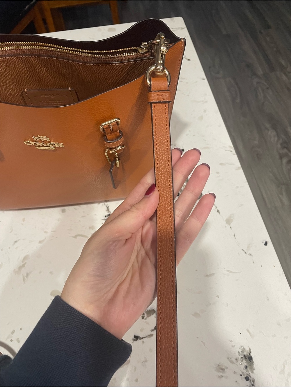 Coach Mollie Tote 25 in Ginger/Brown Leather - Like New - Picture 3 of 13